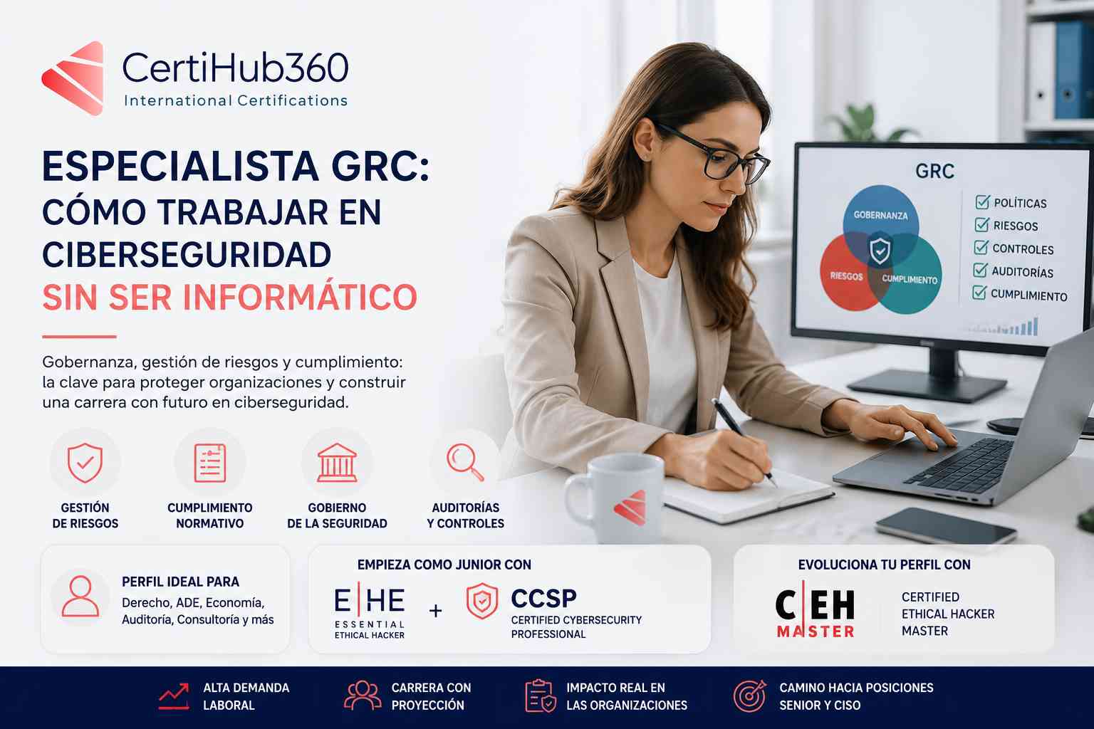 Especialista GRC que se formó en CertiHub360